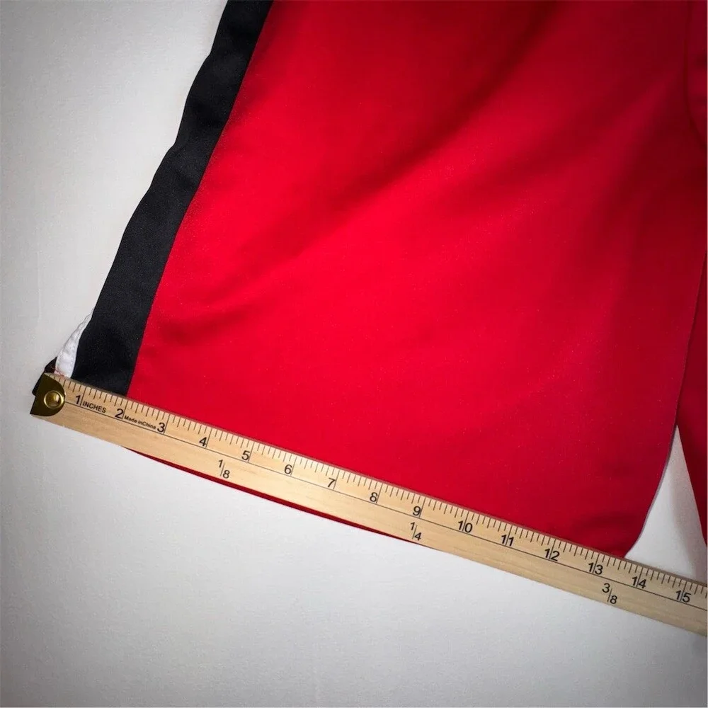 Game Gear Vintage Basketball Shorts Men's Size Large Athletic Red Stripes Y2K‎